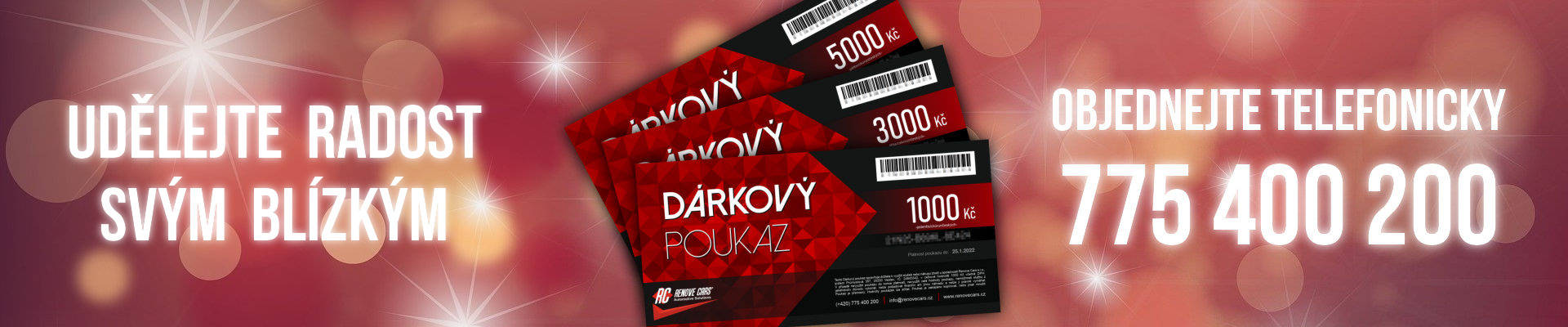 Dárkový poukaz. Udělejte radost svým blízkým.